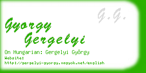 gyorgy gergelyi business card